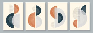 Boho Duvarı Sanat Seti, 3 ya da 4 Poster Özeti Boho Gökkuşağı Yazısı Boho Sanat Eserleri Orta Çağ Modern Tarafsız Bej Duvar Dekorasyonu