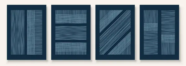 Modern Neutraal Abstracte Printbare Wall Art Set Van Eenvoudige Lijn Vectorbeelden