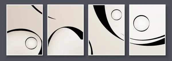 Moderno Neutro Astratto Stampabile Wall Art Set Linee Semplici Stampa Grafiche Vettoriali