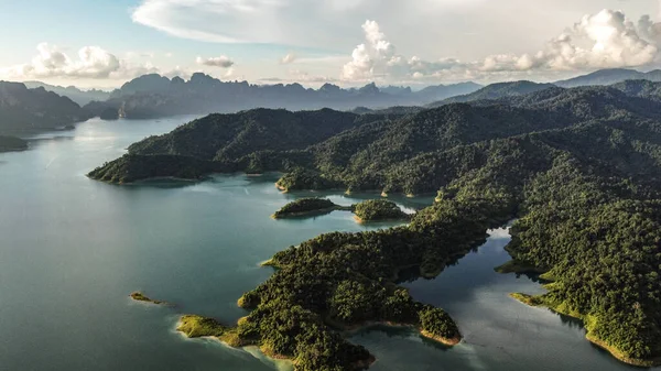 stock image Aerial view of amazing mangrove forest and mountains of Phang nga bay, Thailand. Power of nature. Landscape. Real photo