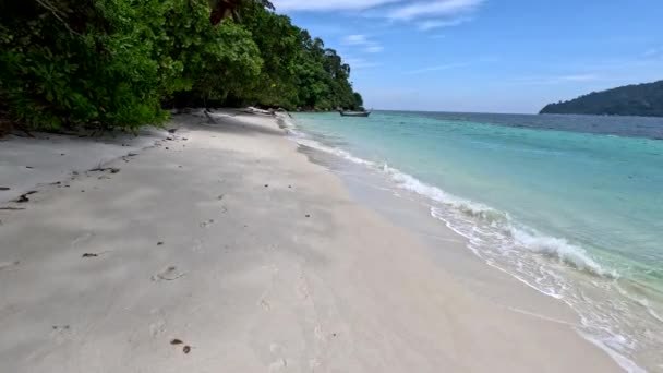 Paradise Beach Coastline Blue Water White Sand Dream Travel Destination — Stock videók