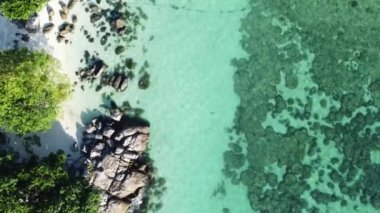 Aerial drone view of tropical, amazing island in Thailand. Koh Lipe. Nature. Travel. Summer vibes.