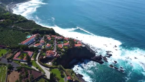 Aerial Drone View Amazing Coast Tenerife Κανάρια Νησιά Ισπανία — Αρχείο Βίντεο