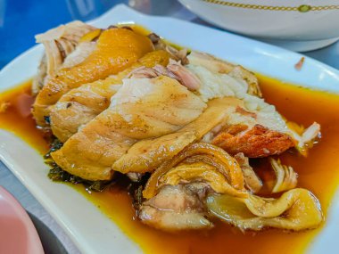 Haşlanmış domuz budu, Çin yemeği tarzı ve Tayland 'da popüler, baharatlı değil favori menü..