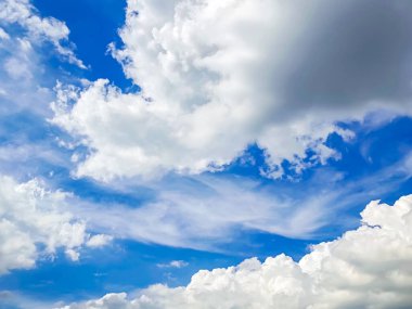 Clouds floating in blue sky, natural background. clipart