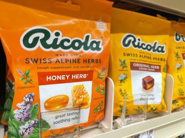 Grovetown, Ga USA - 10 25 22: Market Ricola öksürük pastili