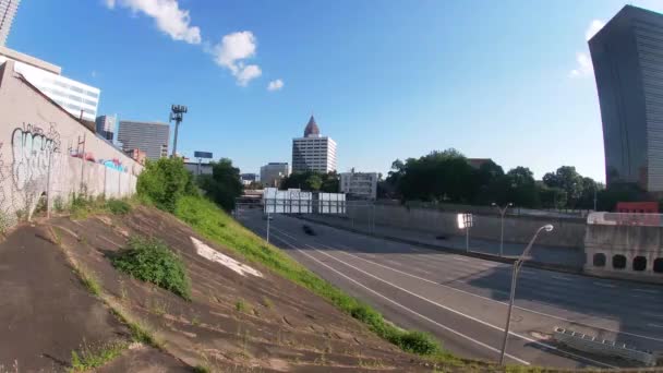 Atlanta États Unis Trafic Sur Interstate Centre Ville Atlanta Géorgie — Video