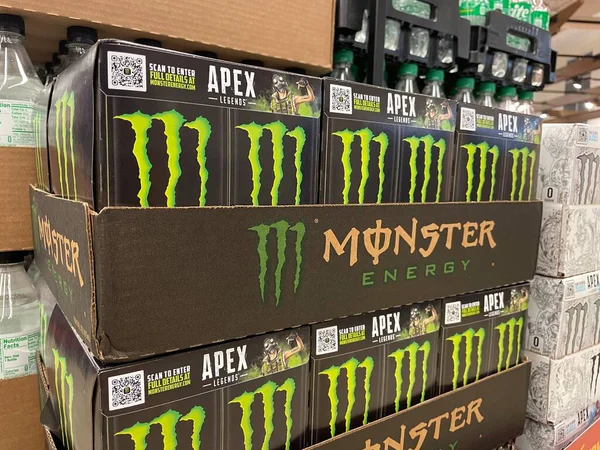 stock image Grovetown, Ga USA - 11 02 22: Grocery store Monster energy drink display