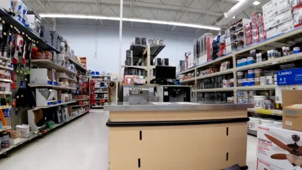 7736 Waynesboro Usa Walmart Supercentrum Maloobchod Interiér Pánev Míchání Nátěru — Stock video
