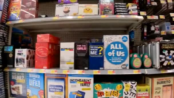 Waynesboro Usa Walmart Super Center Butik Interiör Pan Brädspel Avsnitt — Stockvideo