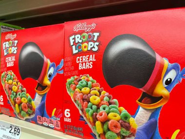 Grovetown, Ga USA - 09 11 22: Market Froot Loops kahvaltı barları