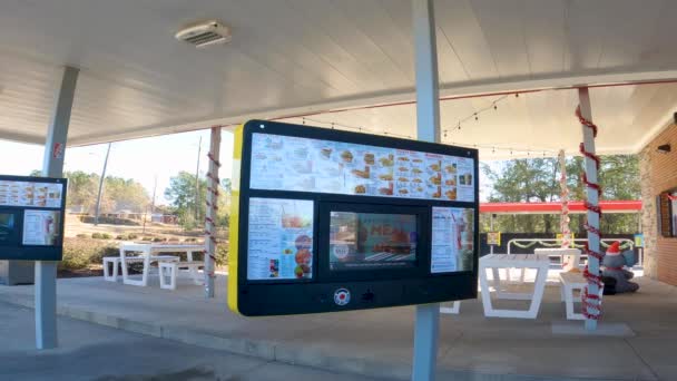 Grovetown États Unis Sonic Fast Food Drive Restaurant Vue Côté — Video