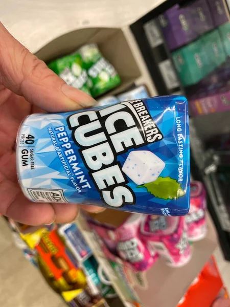 Grovetown, Ga USA - 01 06 23: grocery store Icebreakers ice cube gum peppermint