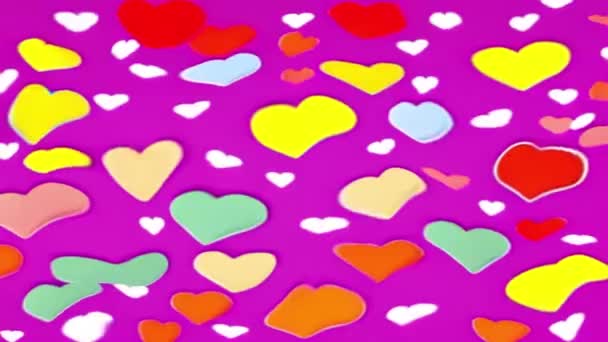 Valentines Day Animated Motion Background Changing Patterns Scene — Wideo stockowe