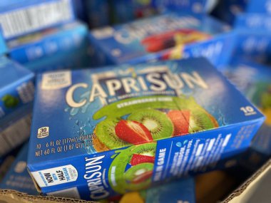 Grovetown, Ga USA - 01 13 23: Grocery store Caprisun kids drinks on display