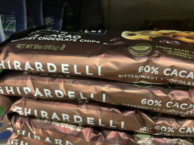 Grovetown, Ga USA - 09 03 22: Grocery store Ghirardelli chocolate 60 cacao
