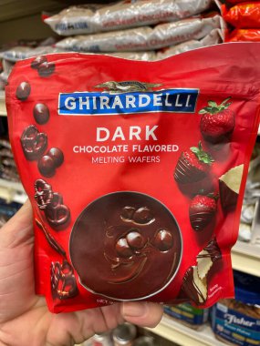 Grovetown, Ga USA - 09 03 22: Grocery store Ghirardelli chocolate dark mix