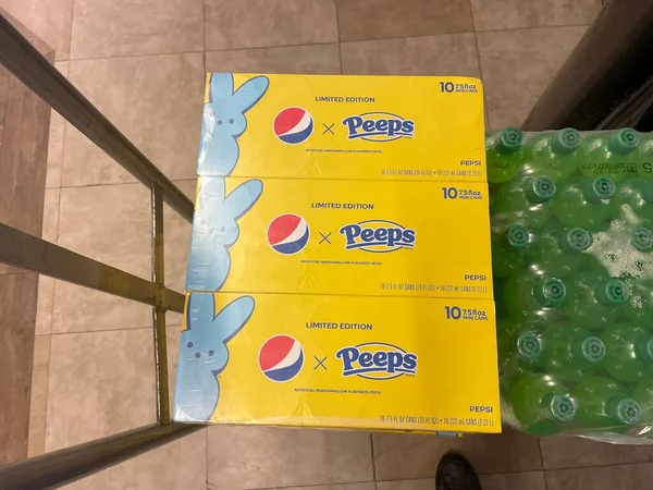 Grovetown Usa Épicerie Peeps Pâques Aromatisé Pepsi Cola Mini Pack — Photo