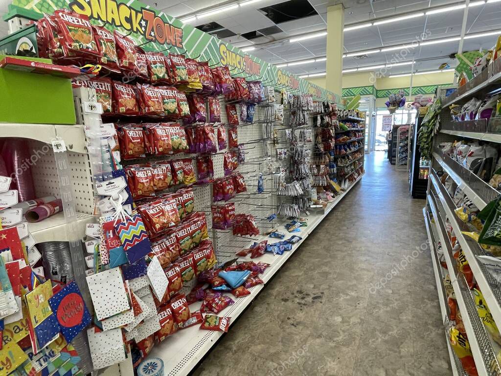 Augusta, Ga USA 01 26 23 Dollar Tree retail store interior blown out