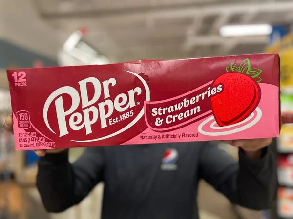 Grovetown Usa Lebensmittelgeschäft Pepper Erdbeeren Und Sahne — Stockfoto