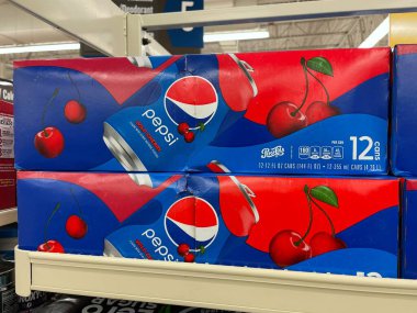 Grovetown, Ga USA - 10 25 22: Market Pepsi Kiraz aromalı 12 paket