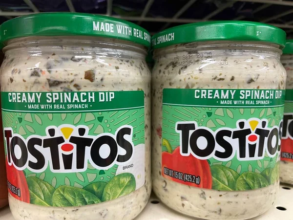 Grovetown Usa Obchod Potravinami Tostitos Chip Salsa Dip Creamy Spinach — Stock fotografie