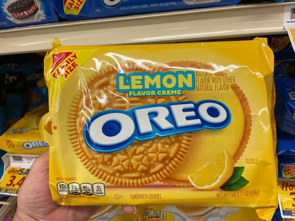 Grovetown Usa Lebensmittelgeschäft Oreo Cookies Lemon — Stockfoto