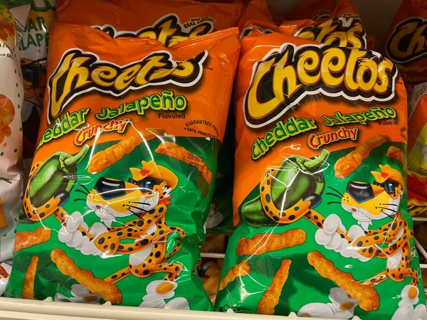 Grovetown Usa Lebensmittelgeschäft Cheetos Jalapeno Knusprig — Stockfoto