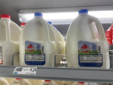 Grovetown, Ga USA - 11 10 22: Market Maola galon süt ve fiyat etiketi