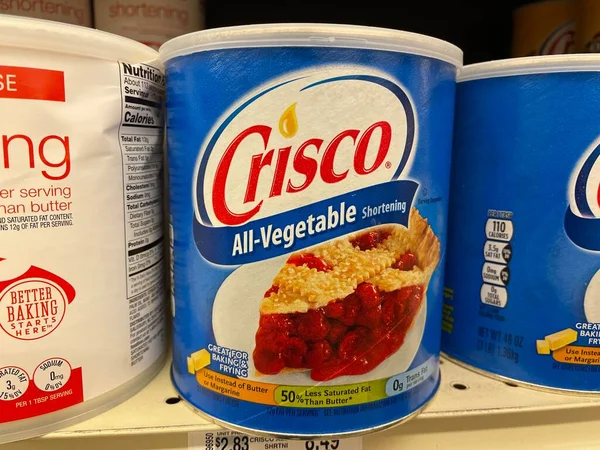 Grovetown, Ga USA - 11 10 22: Market Crisco Tüm sebze eksiltme etiketleri