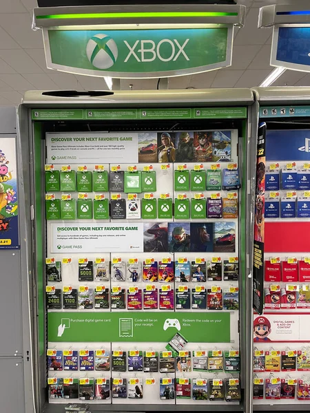Martinez Usa Walmart Interior Xbox Tarjetas Regalo Juegos — Foto de Stock