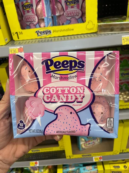 Martinez Usa Walmart Interior Peeps Candy Cotton Candy Marshmallows — Foto de Stock