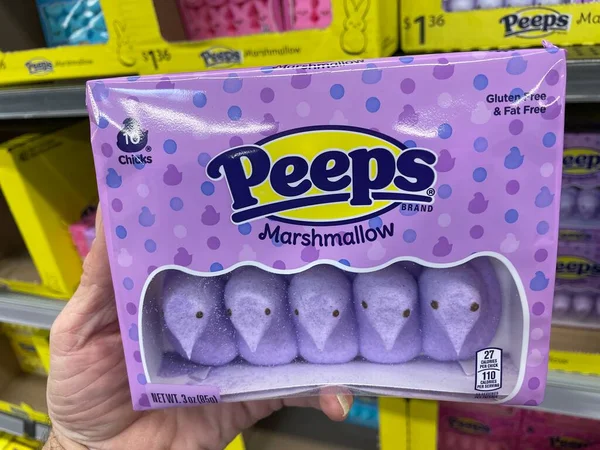 Martinez Usa Walmart Interior Peeps Candy Purple Marshmallows — Stock Photo, Image