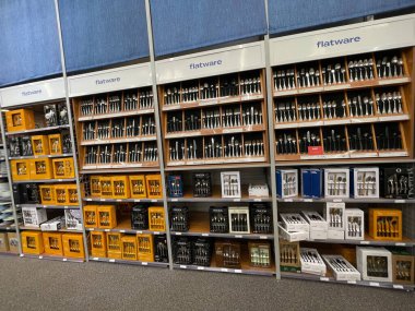 Augusta, Ga USA - 09: 20 22: Bed Bath and Beyond perakende satış mağazası duvarları