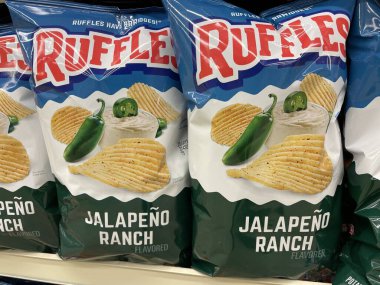 Grovetown, Ga USA - 03: 12 Market Lays Ruffles patates cipsi ve jalapeno çiftliği