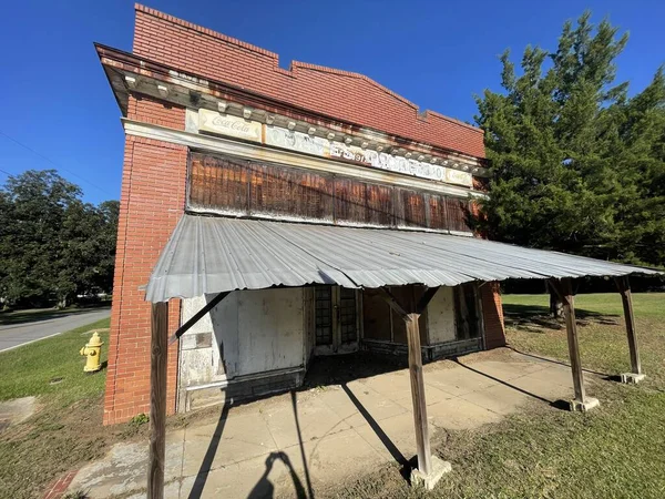 Condado Burke Antiguo Edificio Ladrillo Abandonado Toldo Hojalata — Foto de Stock