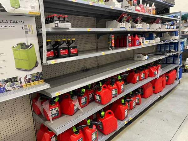 Augusta Usa Walmart Store Interior Gas Cans Section — Stock Photo, Image