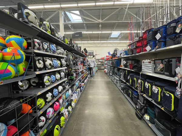 Augusta Usa Walmart Store Interior Camping Sporting Section — Stock Photo, Image