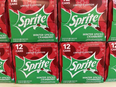 Grovetown, Ga USA - 11 22 22: Market soda Sprite bayram versiyonu