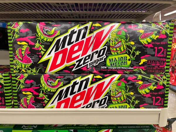 Grovetown Usa Grocery Store Soda Mtn Dew Major Melon Pack — Stock Photo, Image