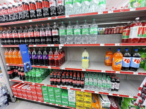 stock image Grovetown, Ga USA - 11 06 22: Family Dollar retail store soda section