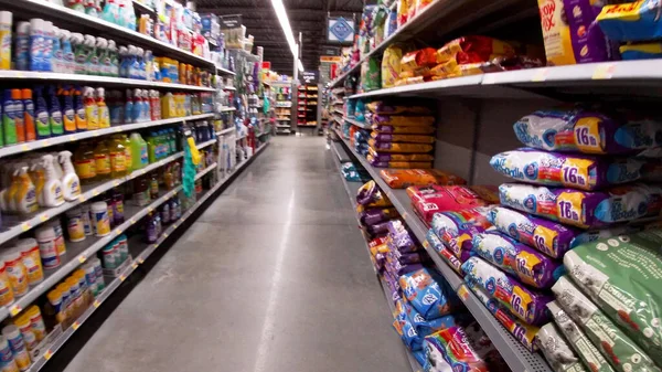 Martinez Usa Walmart Supermercado Interior Gato Alimentos Bolsas Pasillo Vacaciones —  Fotos de Stock