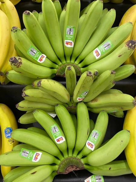 Grovetown Usa Lebensmittelgeschäft Baby Bananen Mit Blick Nach Unten — Stockfoto