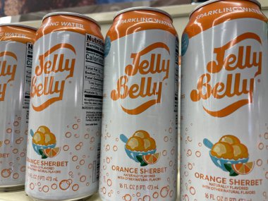 Grovetown, Ga USA - 04: 30 - 23: Market Jelly Belly aromalı konserve portakal suyu