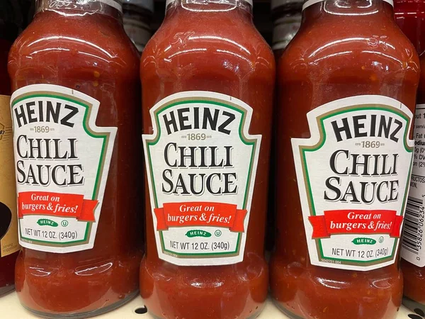 Grovetown Usa Lebensmittelgeschäft Heinz Chili Sauce — Stockfoto
