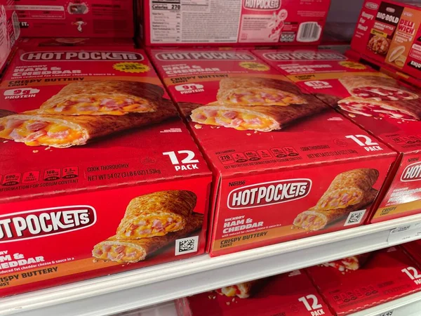 Grovetown Usa Lebensmittelgeschäft Hot Pocket Frozen Snacks Familiengröße — Stockfoto