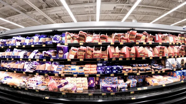 Grovetown Usa Walmart Negozio Alimentari Sezione Formaggi Interni — Foto Stock