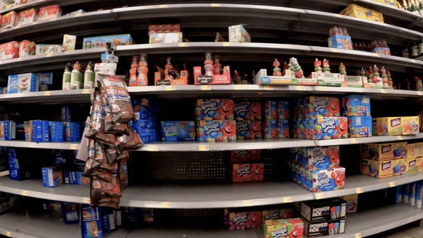 Grovetown Usa Walmart Tienda Comestibles Bebidas Interiores Para Niños — Foto de Stock