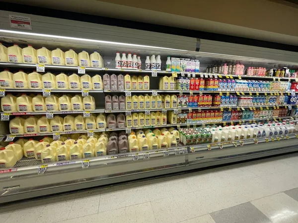 Grovetown Usa Ingles Obchod Potravinami Sekce Mléka — Stock fotografie