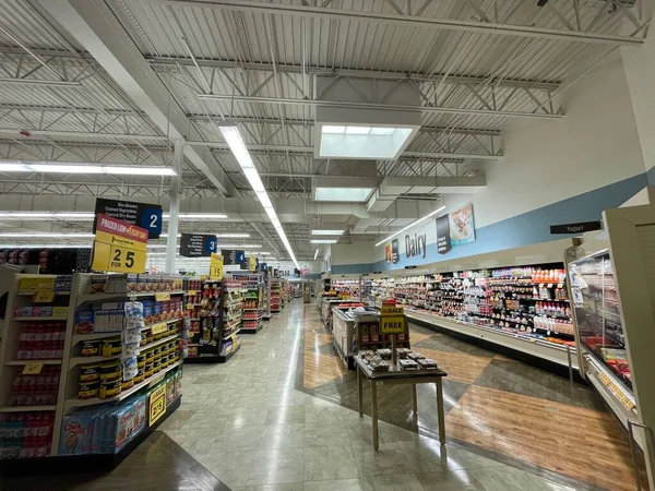 Grovetown Eua Food Lion Grocery Store Interior 2021 Back Area — Fotografia de Stock